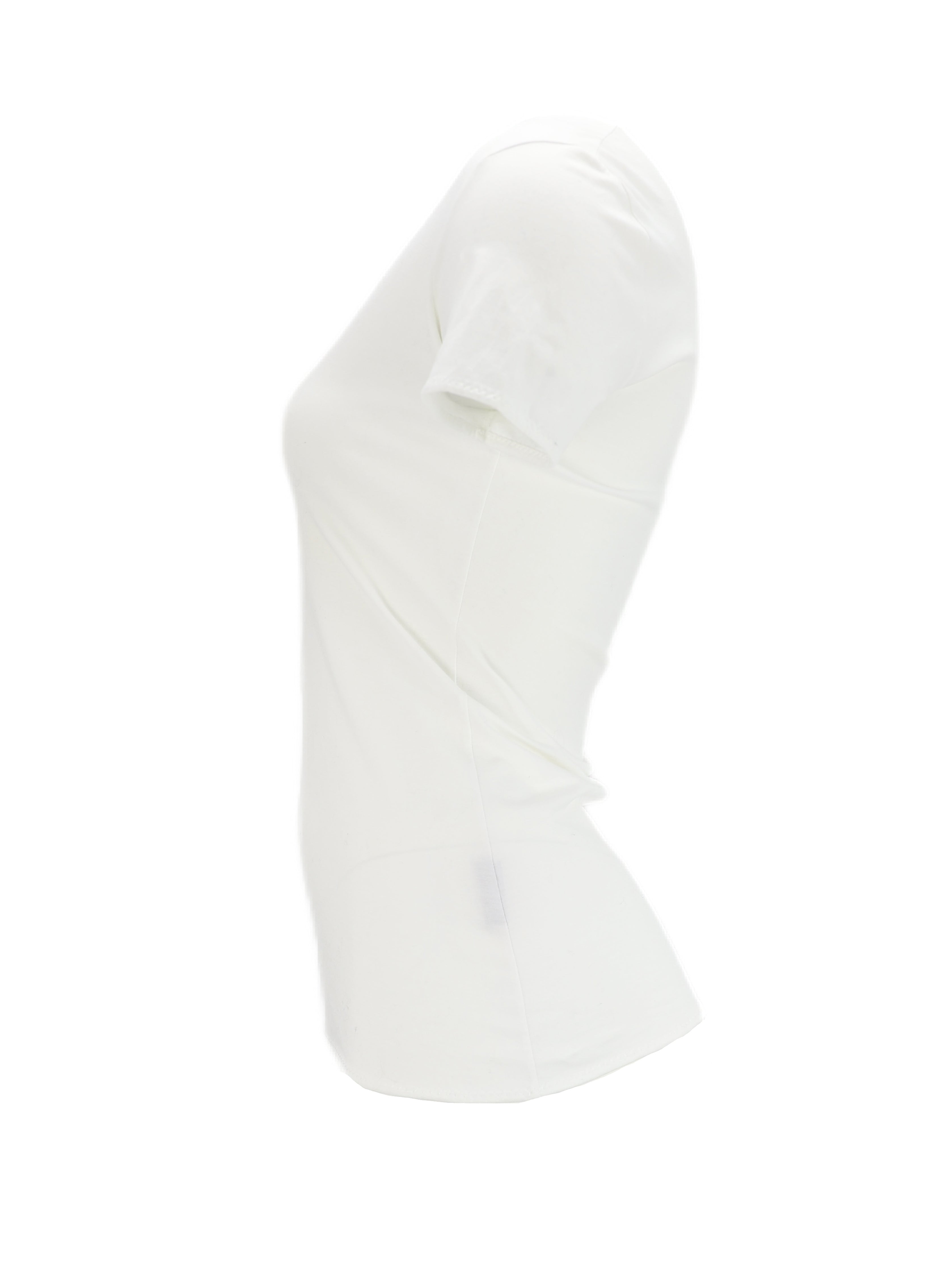 GUCCI TOM FORD WHITE COTTON SHORT SLEEVE STRETCH TOP