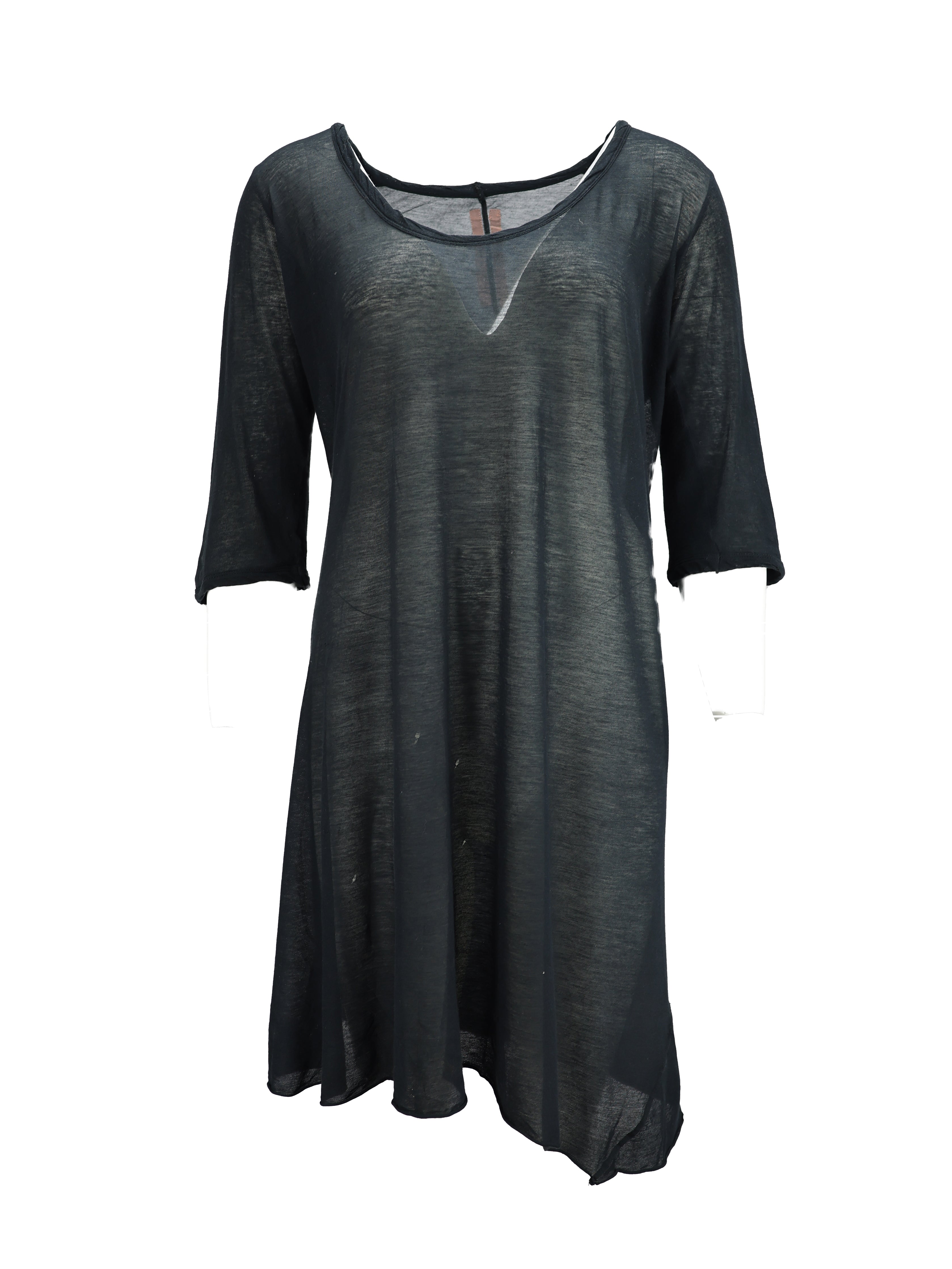 RICK OWENS ASYMMETRIC COTTON DRESS